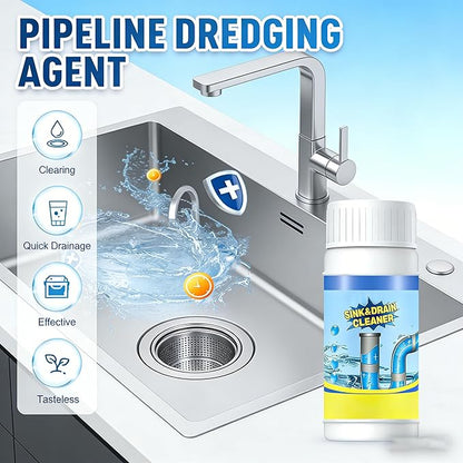 2026 Upgraded Wild Tornado Sink & Drain Cleaner Powder, Pipeline Dredging Agent, Sink and Drain Cleaner Powder, Multi-functional Fast-Acting Pipe Dredging Agent for Kitchen and Toilet Pipeline (3pcs)