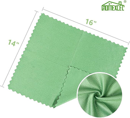 HOMEXCEL Microfiber Glass Cleaning Cloths-6PK, 16"x14" Lint Free Window Cleaning Cloth, Glasses, Mirrors, Screens, Stainless Steel, Premium Magic Cleaning Cloth for Glass and Window Cleaner