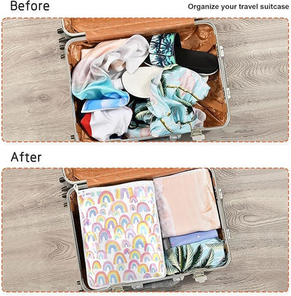 Mesh Laundry Bags Lingerie Bags for Washing Delicates 2 PCS Durable Wash Bag with Zipper Small and Medium Washable Gradient Cute Rainbows