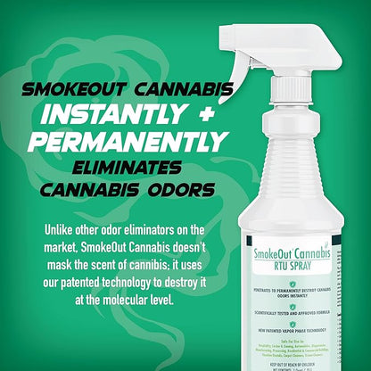 SmokeOut - Commercial Strength Odor Eliminator - Neutralizer, Deodorizer, Odor Remover (32 ounce)