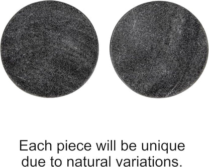 Creative Co-Op Marble Round Soapdish, Grey