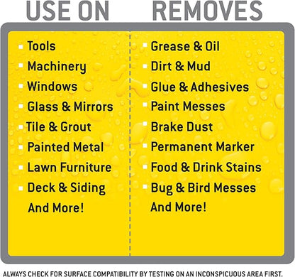 Tub O' Towels Heavy Duty Cleaner and Degreaser Spray Helps in Removing Oil Tar Paint Dirt Caulk Grease Grime Gunk Epoxies, Industrial Strength, Home & Auto, Made In USA, Citrus Scent, 24oz, 12-Pack