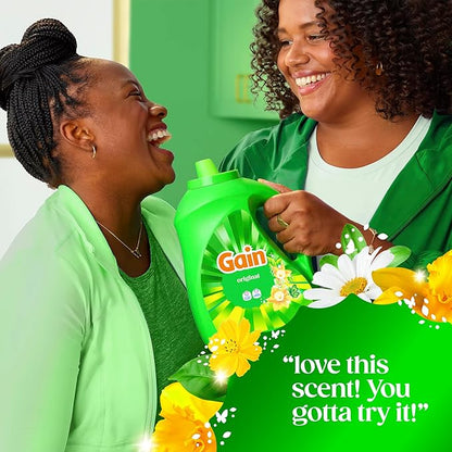 Gain Liquid Laundry Detergent, Now with Odor Defense, Original Scent, 88 fl oz, 61 Loads (Packaging May Vary)