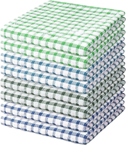 Nialnant 8 Pcs Kitchen Dish Rags,100% Cotton Soft Absorbent Quick Drying Dish Cloths for Kitchen,Washing Dishes,Cleaning rags-11 x 11In