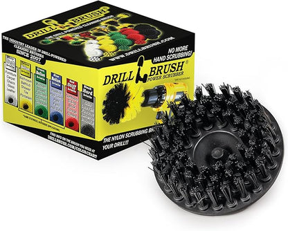 Grill Cleaning Supplies - Nylon Alternative to Wire Brush for Drill - BBQ Grill Brush Electric Spin Scrubber - BBQ Smoker Accessories - Graffiti Remover - Scrubber for Drill - Concrete Scrub Brush