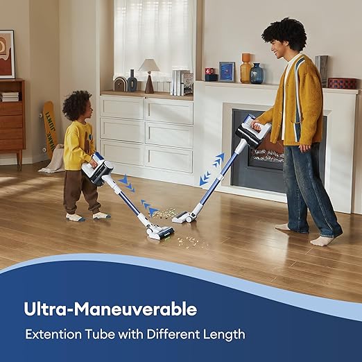 Ultenic U10 Ultra Cordless Stick Vacuum Cleaner, 450W Motor, 30KPa Suction, Max 40mins Runtime, Anti-Tangle Brush, 1L Dustbin Capacity, Stick Vacuum for Home, Pet Hair, Hardwood Floors, and Carpets