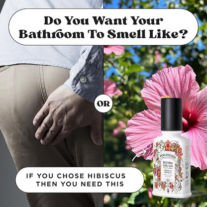 Poo-Pourri Before-You-Go Toilet Spray, Tropical Hibiscus, 4 Fl Oz - Hibiscus, Apricot and Citrus