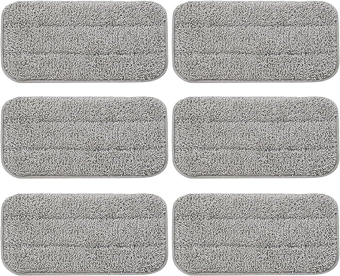 6-Pack - FEPPO Universal Steam Mop Replacement Microfiber Pads - Compatible with FEPPO Steam Mop & Most steam mops - Washable, Durable Pads for Floors, Hardwood, Tile