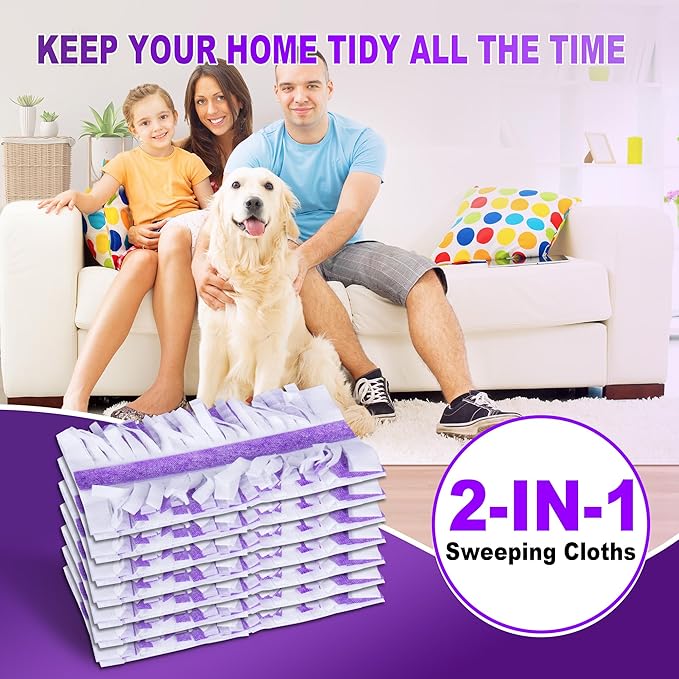 7 Count Mopping Pads Refills Compatible with Swiffer WetJet, Disposable Multi Surface Floor Cleaning Spray Mop Refill Pads, Multi-Layer Wet Dry Use for Hardwood Floor