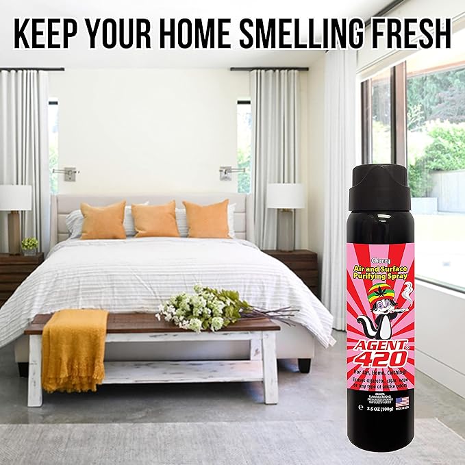 Mold Monster Odor Eliminator Aerosol Spray, Cherry, 3.5 oz — Tea Tree Oil Breaks Down Smoke at the Molecular Level