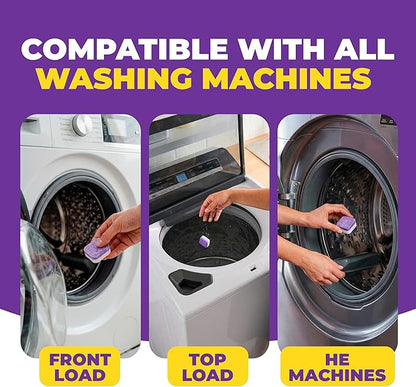 Washing Machine Cleaner Tablets for Pet Owners, 36 Pack, Front&Top Load Washer Deep Cleaning, HE & Septic Tank Safe, Remove Pet Hair, Eliminates Smells, Prevents Dander Build-up