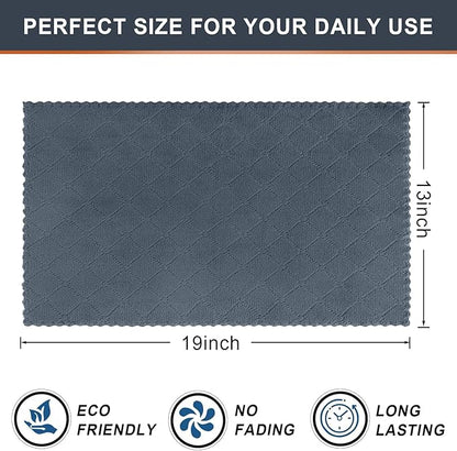 Homaxy 12 Pack Dish Towels for Kitchen (13 x 19 Inches, Dark Grey), Super Soft and Absorbent Coral Velvet Dish Cloths for Washing Dishes, Nonstick Oil Fast Drying Microfiber Cleaning Cloth