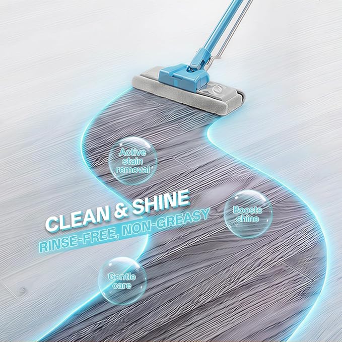 Floor Cleaner Liquid for Mopping, Household Deep Cleaning Solution for Wood,Hardwood,Tile,Laminate,Marble & Porcelain & Bathroom,Ocean Scent,17.6 Fl Oz Each(2 Bottles+1 Cleaning Cloth)