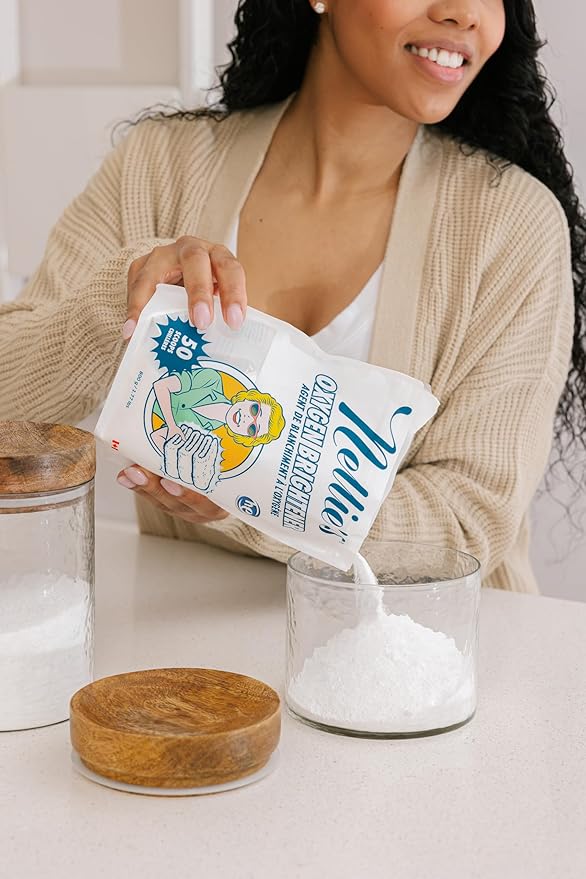 Nellie’s Complete Laundry Bundle – Concentrated Laundry Soda (50 Loads), Oxygen Brightener (50 scoops) & WOW Stick Stain Remover
