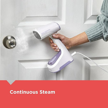BLACK+DECKER Easy Store Pro Foldable Steamer, GS0311-0PD, 45-Second Heat Up, Extra Long Power Cord & Lint Remover Attachment, Powerful Steam Performance for Clothes, Drapes & Upholstery (Pack of 2)