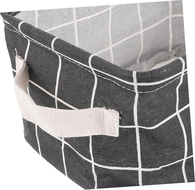 GANAZONO 2pcs Organizers Storage Linen Cotton Baskets Grey Storage Bins Laundry Basket Bins Organizers Sundry Containers