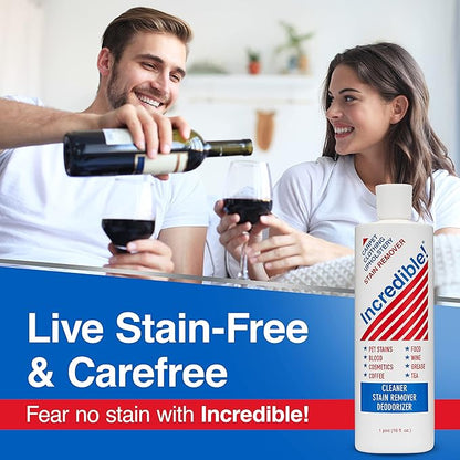 INCREDIBLE! Stain Remover For Clothes, Laundry, Carpets, Mattress & Upholstery, 16.oz (Pack of 3)