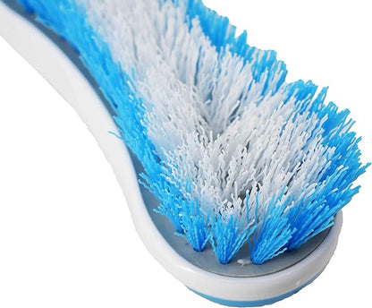 Uniware Household Carpet/Floor Cleaning Brush w/Non-Slip Grip, Blue/White