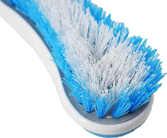 Uniware Household Carpet/Floor Cleaning Brush w/Non-Slip Grip, Blue/White