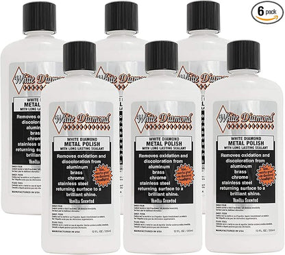 Schultz Laboratories Metal Polish - Perfect for Stainless Steel, Brass, Aluminum, Chrome, Gold, Silver - Multi-Purpose Cleaner, Sealant, Rust Remover/Preventer for Cars, Jewelry, Boats & More - 6 Pack