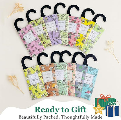 ROSE COTTAGE Large 12 Packs Lilac Hanging Closet Air Freshener Scented Sachets Long Lasting Smell Goods