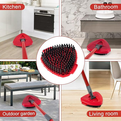Scrub Brush for O-Cedar, Scrubber Mop Head Compatible with Ocedar Spin Mop Easy Wring 1 Tank,Upgraded Full Bristle of Cedar Scrubber Attachment,Floor Scrubber Brush,Wall Tile Bathroom Scrubber,1 Pack