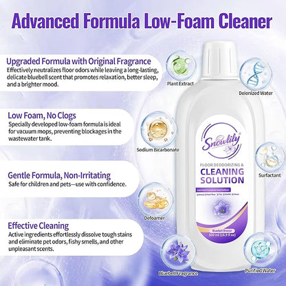 Snowlily 2 Pack Floor Cleaning Solution Compatible with Tineco iFLOOR & FLOOR ONE Series,Floor Cleaner for All Robot Vacuums Wet-Dry Mops,Deep Cleans Hardwood,Tile & Laminate,33.8 Fl Oz