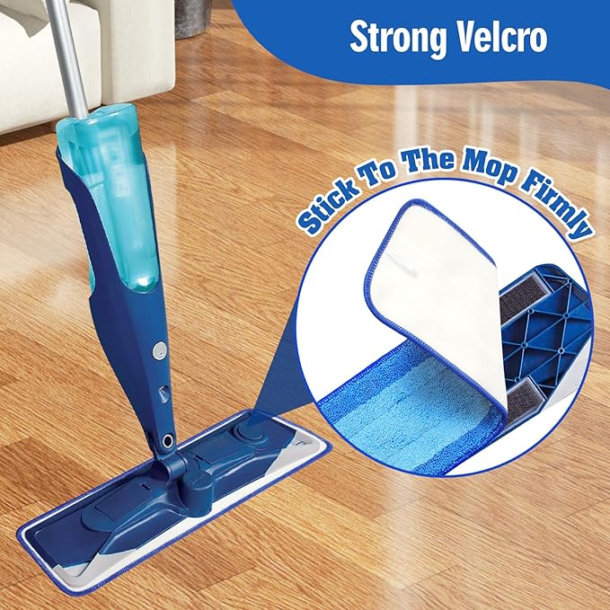 3 Pack Microfiber Cleaning Pads Compatible with Bona Mops, Safe for Hardwood and Hard-Surface Floors, Washable, Reusable