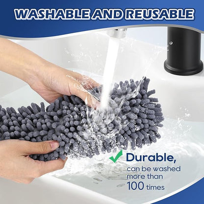 Reusable Microfiber Duster Refills Compatible with for MR.SIGA & OXO Duster- Washable Dusters Refill for MR.SIGA Lint Free Microfiber Duster for Cleaning, 4 Pack (Handle is Not Included)