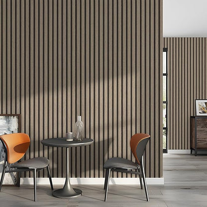 myforHD Wallpaper Peel and Stick Wood Grating Stripe Self-Adhesive Wallpaper Faux Wood Contact Paper Wood Slats Self Adhesive Wall Paper PVC Vinyl Film Removable Waterproof 17.3" x 118"