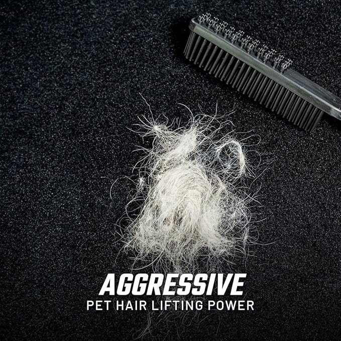 Slick Products Heavy-Duty Rubber Interior Hair Removal Brush – Automotive Carpet & Upholstery Cleaning Tool for Cars, Trucks, SUVs & RVs – Lifts Hair, Dirt & Debris from Vehicle Interiors