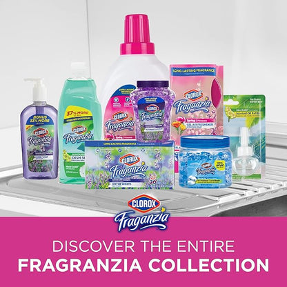 Clorox Fraganzia Crystal Beads Air Freshener Twin Pack, Long Lasting Room Deodorizer and Odor Eliminator Gel Beads for Home, Car, or Office, Spring Scent, 24 Fl Oz - 6 Pack
