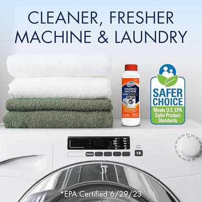 Glisten Washing Machine Cleaner, Helps Remove Odor, Buildup, and Limescale, Fresh Scent, Made in the USA, 12 Ounce Bottle, 3-Pack