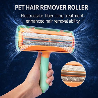 Pet Hair Remover Roller for Furniture, Couch & Car – Reusable Lint Roller for Dog & Cat Hair, No Sticky Tape Needed