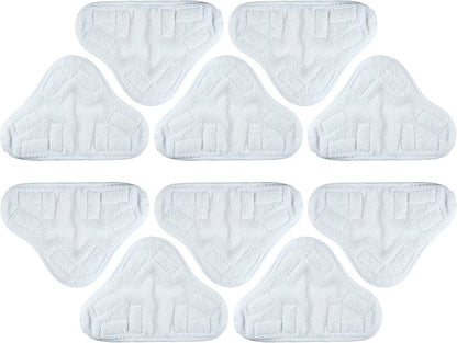 BlueStars 10-Pack H2OX5 Microfiber Steam Mop Pads Replacement – Compatible with H2O H20 Steam Mop X5 – Washable & Reusable, Exact Fit for H2O X5 Steam Cleaners