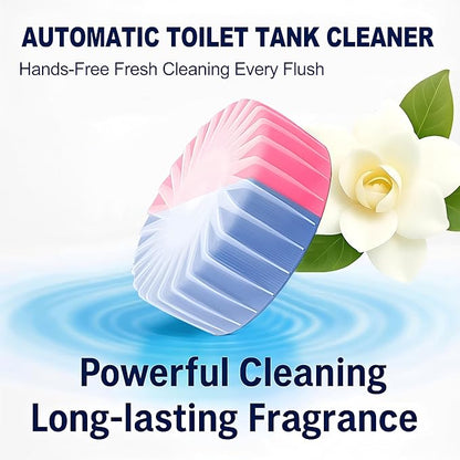 Automatic Toilet Bowl Cleaner Tablets, 10 Pack Long-Lasting Toilet Tank Cleaner for Bathroom, Blue Water Freshener, Prevents Stains & Odor, Safe for All Toilets - 10 Pack (Pink+Blue)