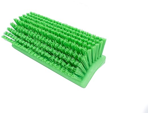 SPARTA 40423EC75 Plastic Floor Scrub Brush, Wall Brush, Equipment Brush With Nonabsorbent Bristles For Industrial Kitchens, Hospitals, Commercial Cleaning, 4 Inches, Lime