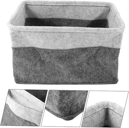 Vaguelly Organizer Laundry Hamper Basket Foldable Felt Basket for Clothes Storage