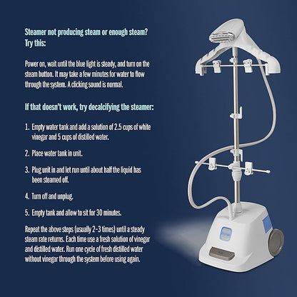 Conair Full Size Garment Steamer for Clothes, Turbo ExtremeSteam 1875W Professional Steam and Press