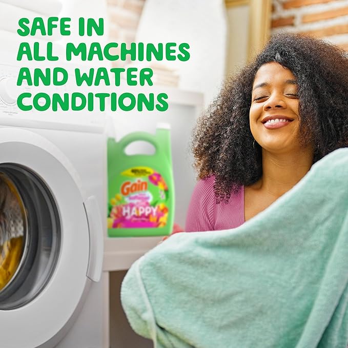 Gain Liquid Fabric Softener, Fabric Conditioner, Softening Laundry Conditioner, Happy, 127 fl oz, 188 Loads