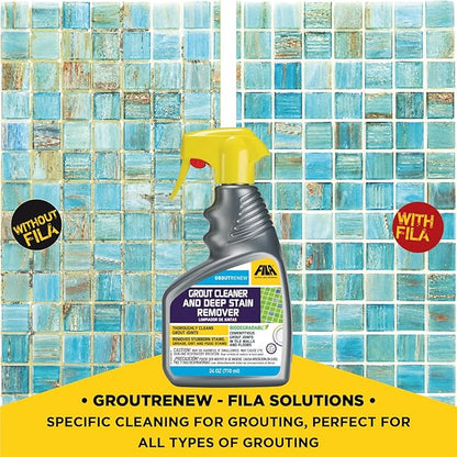 FILA Filagrout Net 24 OZ, Grout Cleaner for Tile Floors, Ceramic Tile and Porcelain Tile, Non-acid and Biodegradable
