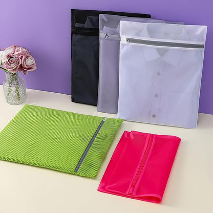 4 pack Mesh Laundry Bags,Mesh Wash Bags,Lingerie Bags for Washing Delicates,12 x 16 Inches lingerie bags for Laundry, Travel Storage Organize Bag for Cotton Clothes,Sheet, Shoes(GREY)