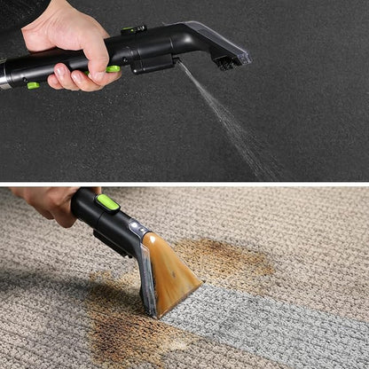 Carpet Cleaner Machine 11Kpa Strong Suction, New 450W Powerful Motor, Portable Upholstery Cleaner with Spot Cleaner, Stain Remover for Pet Accident, Rugs, Carpet and Upholstery Green