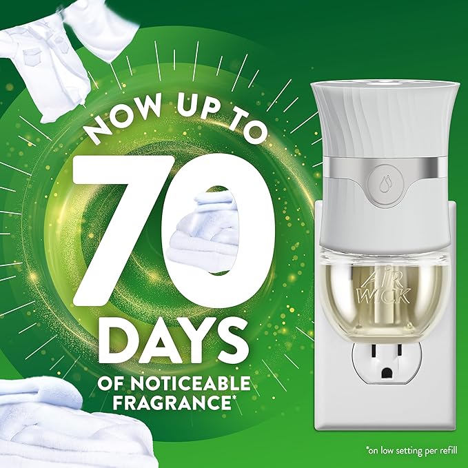 Air Wick Plug in Scented Oil Refill, 2 ct, Fresh Linen, Air Freshener, Essential Oils