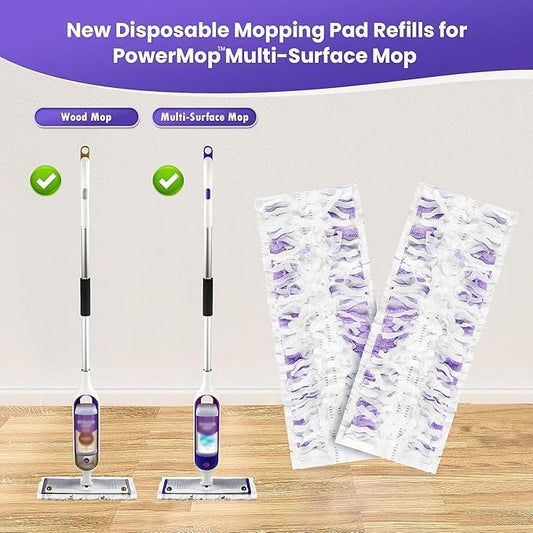 20 Pack Power Mop™ Pad Refills for Swiffer® PowerMop™ Multi-Surface Mop, Powermop™ Multi-Surface Mop Pad Replacement Kit