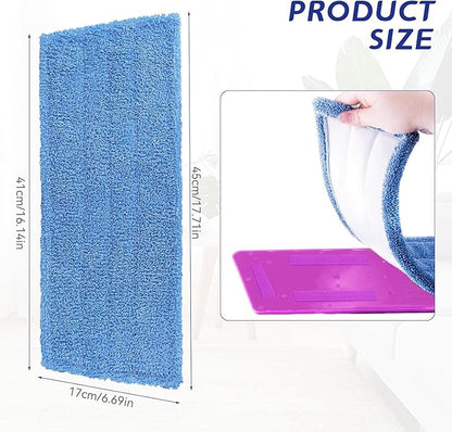 Mop Pads Replacement for Rejuvenate Microfiber Mop, Compatible with Rejuvenate Click N Clean Multi-Surface Spray Mop, Resuable Microfiber Mop Refill Head, Easy to Replace, Machine Washable（3 Pack）
