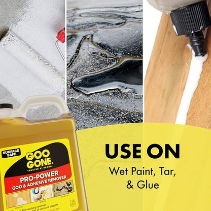 Goo Gone Pro-Power - Professional Strength Adhesive Remover - Orange, 128 Fl.Oz
