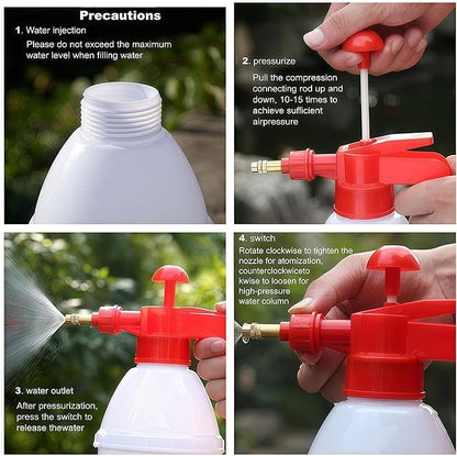 800mL Multi-Purpose Pressure Sprayer - for Brake Cleaner, Solvents, Water & Home Cleaning - Heavy Duty 0.8L Pump Action Spray Bottle