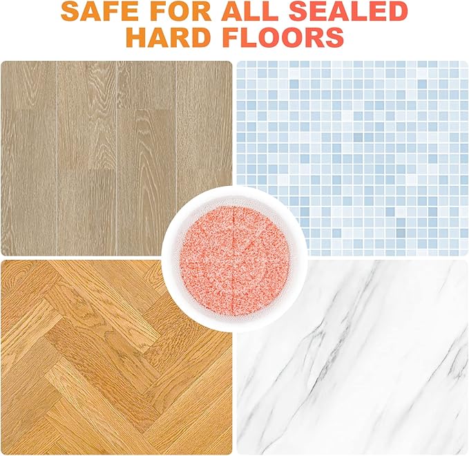 Pads for Shark Steam Scrub Mop: Fit for Shark S7001 s7020 s7000amz s7000 s7001tgt s7201 s8201 S7005 s8001 Series Rotating Steam Scrubber,Scrub Sanitize at The Same,Round Scrubbing Mop Replacement Pad