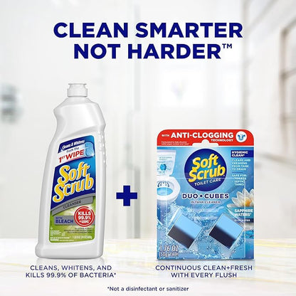 Soft Scrub DuoCubes In-Tank Toilet Cleaner, 2ct, Sapphire Waters (7 Pack)
